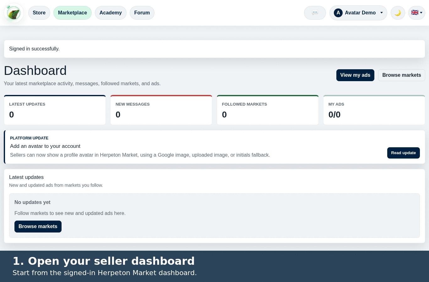 Step-by-step MorphMarket CSV import in Herpeton Market
